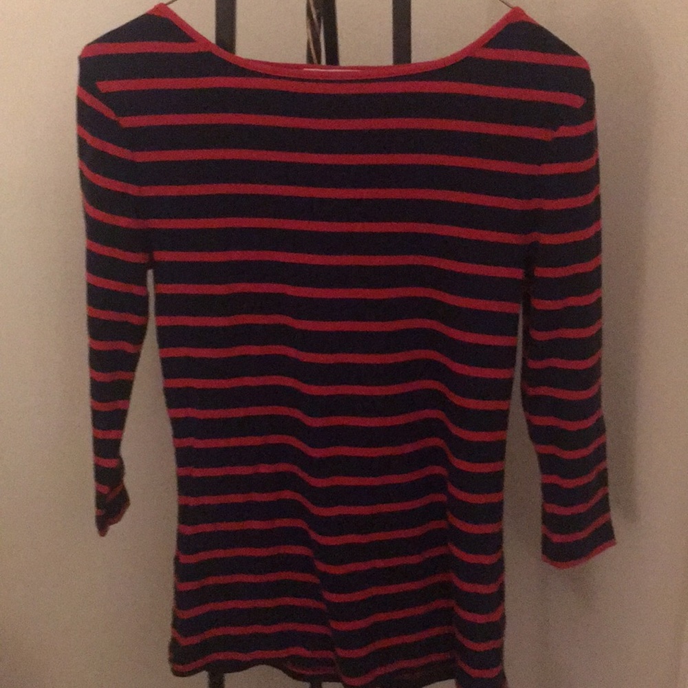 Red and Navy Top